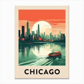 Chicago Travel Poster 21 Canvas Print
