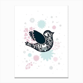 All You Need Is Love Bird Canvas Print