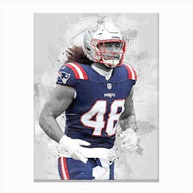 Jahlani Tavai New England Patriots Canvas Print