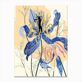 Colourful Flower Illustration Love In A Mist Nigella 1 Canvas Print