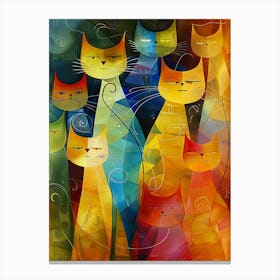 Colorful Cats Canvas Print