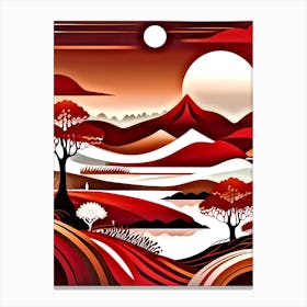 Red Landscape Canvas Print