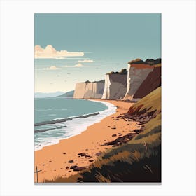 Jurassic Coast England 2 Hiking Trail Landscape Canvas Print