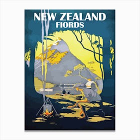 Camping in New Zealand Canvas Print