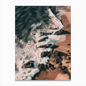 Aerial View Of A Beach 4 Canvas Print