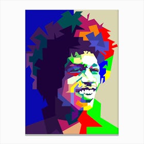 WPAP illustration Jimi Hendrix was an iconic American musician, singer, and songwriter, widely regarded as one of the greatest and most influential guitarists in the history of rock music. Canvas Print