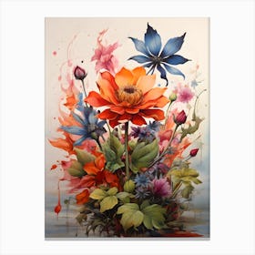 watercolor Flowers 1 Canvas Print