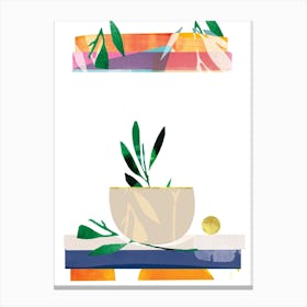 Plant Bowl Art Canvas Print