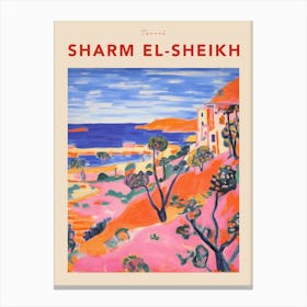 Sharm El Sheikh Egypt 3 Fauvist Travel Poster Canvas Print