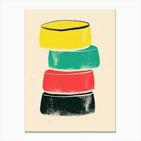 Minimalist Stacked Jelly Canvas Print