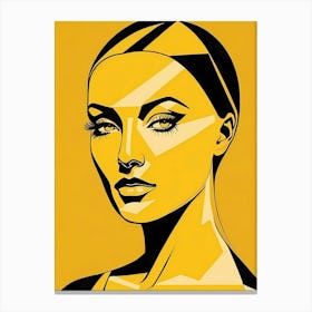 Minimalism Geometric Woman Portrait Pop Art (43) Canvas Print