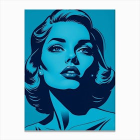 Pop - Lady In Blue Canvas Print