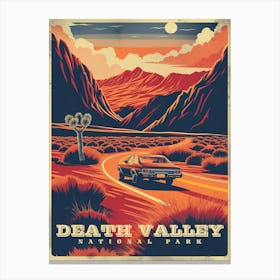 Death Valley National Park Vintage Travel Poste r Canvas Print