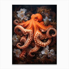 Common Octopus Oil Painting 1 Canvas Print