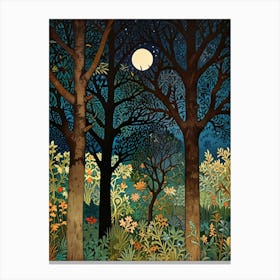 William Morris Night In The Woods 8 Canvas Print