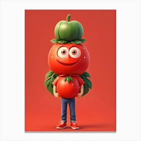 Funny Tomato 3 Canvas Print