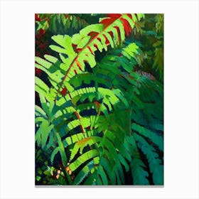 Gossamer Fern Cézanne Style Canvas Print