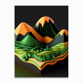 3d Landscape Canvas Print