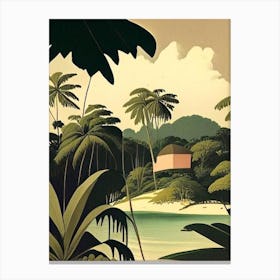 San Blas Islands Panama Rousseau Inspired Tropical Destination Canvas Print