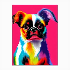 Japanese Chin Andy Warhol Style dog Canvas Print
