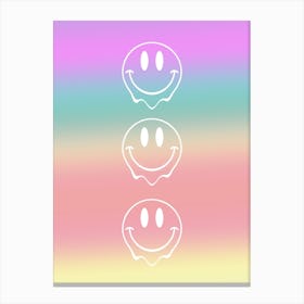 Acid Emoji Canvas Print