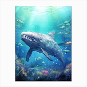 Whale In Ocean 1 Canvas Print
