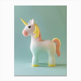 Pastel Toy Unicorn Portrait 5 Canvas Print