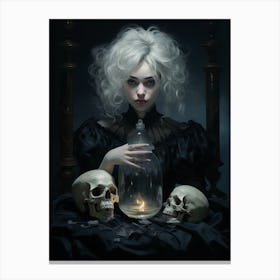 Haunted Art By Artist Ria Grlach In The Style Canvas Print