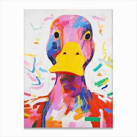 Colourful Bird Painting Duck 3 Canvas Print