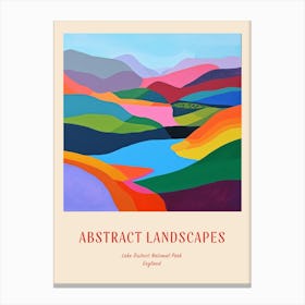 Colourful Abstract Lake District National Park England 2 Poster Canvas Print