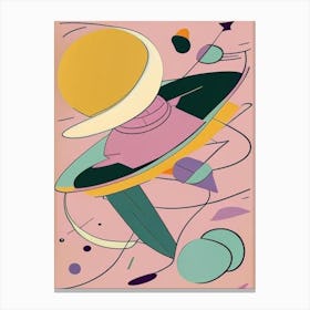 Space Probe Musted Pastels Space Canvas Print
