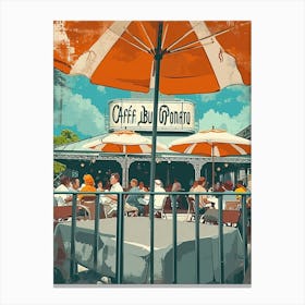 Cafe Du Monde Retro Pop Art 1 Canvas Print