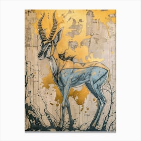 Antelope Precisionist Illustration 2 Canvas Print