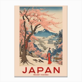 Mount Yoshino, Visit Japan Vintage Travel Art 2 Canvas Print