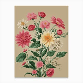 Dahlias Canvas Print