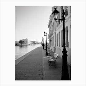 Brindisi, Italy, Black And White Photography 2 Canvas Print