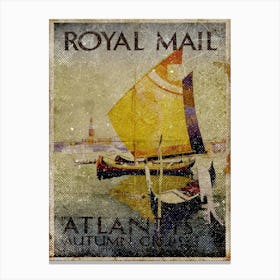 Vintage Travel Poster ― Royal Mail Atlantis Canvas Print