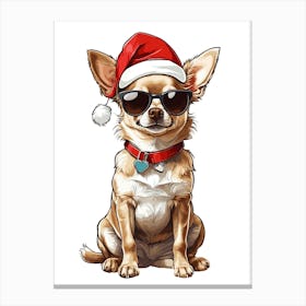 Christmas Chihuahua Dog Canvas Print