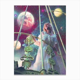 Woman In Space Canvas Print