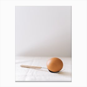 Egg On A Spoon Canvas Print