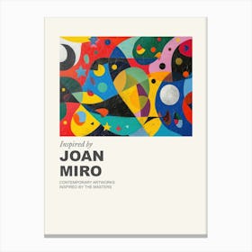 Museum Poster Inspired By Joan Miro 4 Canvas Print
