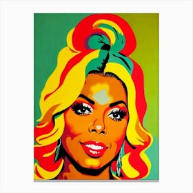 Taraji P Henson Colourful Pop Movies Art Movies Canvas Print