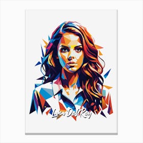 Lana Del Rey 01 Portrait Music Icon Style WPAP Pop Art Canvas Print