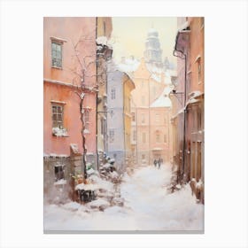 Dreamy Winter Painting Helsinki Finland 1 Canvas Print
