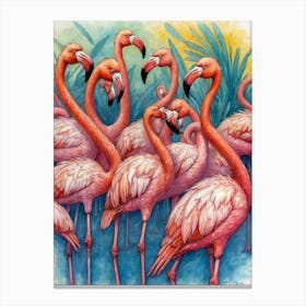 Flamingos 2 Canvas Print