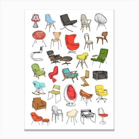 Iconic Chairs Canvas Print
