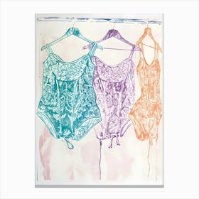 Three Lingerie Prints 2 Canvas Print