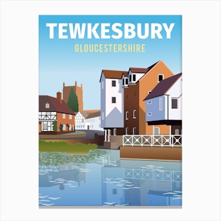 Tewkesbury Mill River Canvas Print