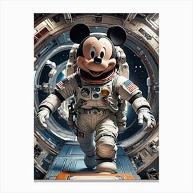 Mickey Mouse In Space Canvas Print