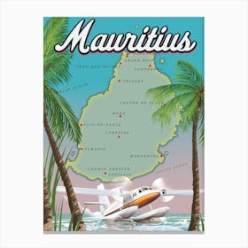 Mauritius Travel poster Canvas Print